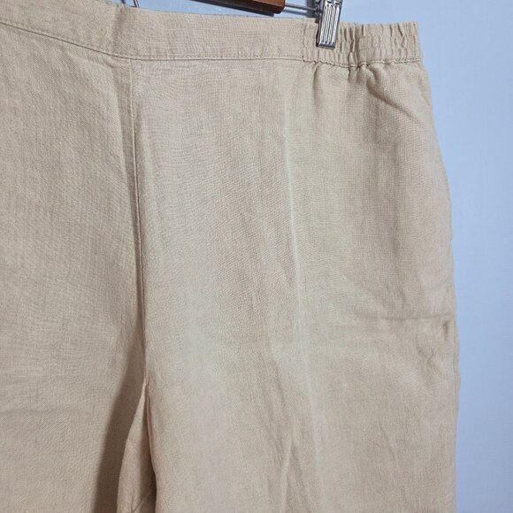 J. Jill Extra Large 100% Linen Elastic Waist Pull On Lightweight Summer Shorts - Picture 5 of 10